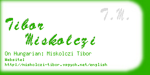 tibor miskolczi business card